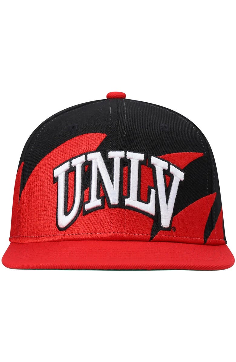 Mitchell & Ness Men's Mitchell & Ness Red/Black UNLV Rebels Sharktooth Snapback Hat, Alternate, color, Red