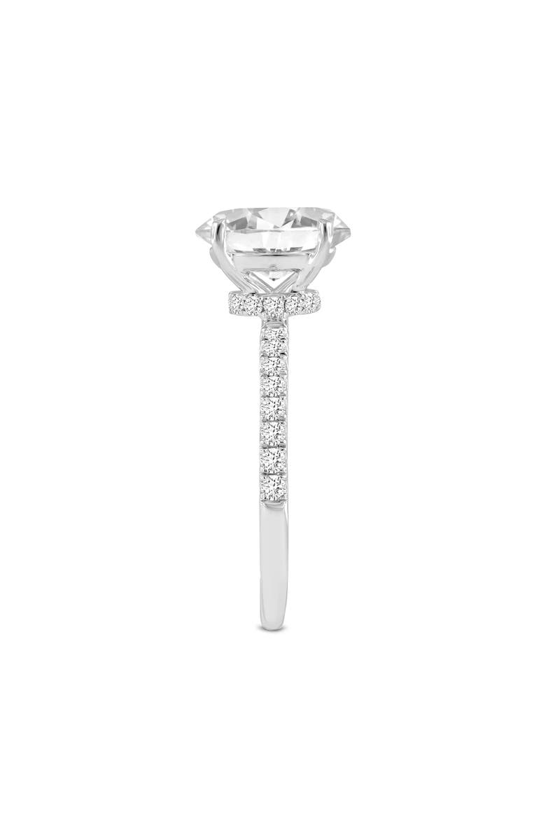 LuvMyJewelry Adriana 14K White Gold Oval Lab Grown Diamond Hidden Halo Engagement Ring - 2.35 Ct, Alternate, color, 