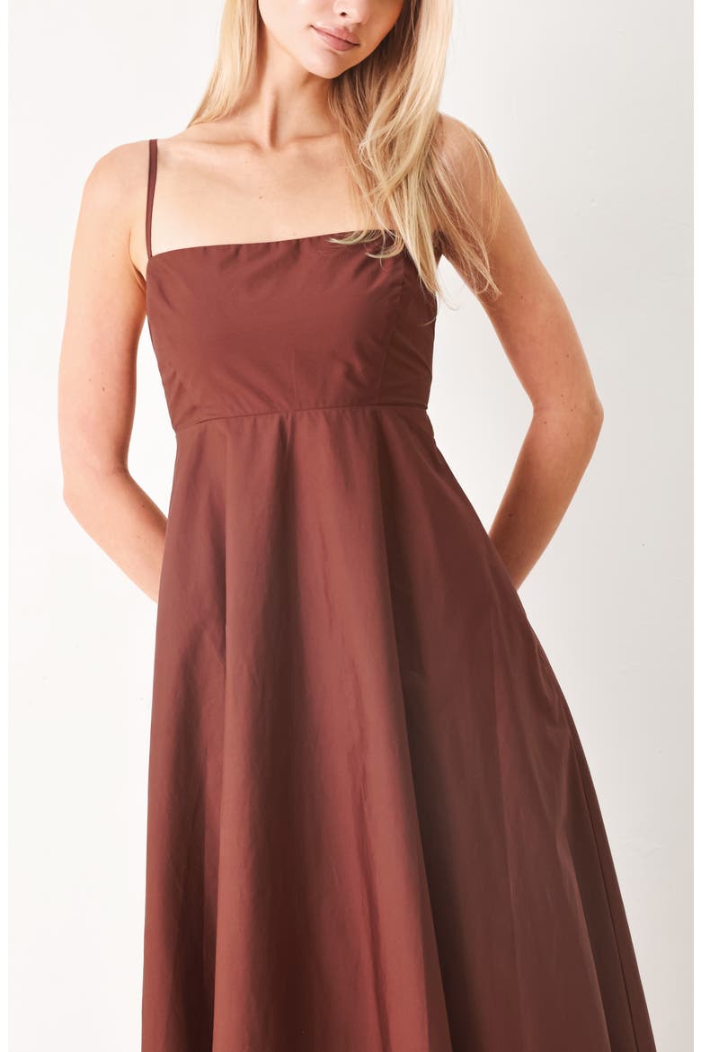 Sleeveless Cotton Midi Dress, Alternate, color, DARK ROSE