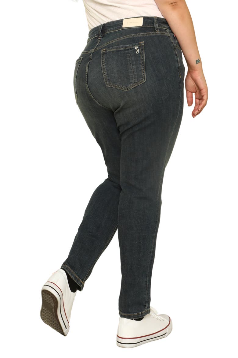 High Waist Ankle Skinny Jeans, Alternate, color, FLORA