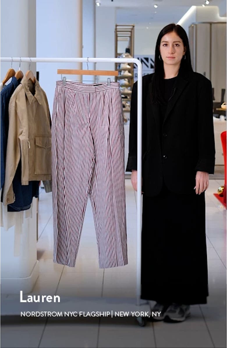 Lacey Stripe Cotton Pants, sales video thumbnail