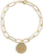 MESHMERISE Initial Disc Charm Bracelet