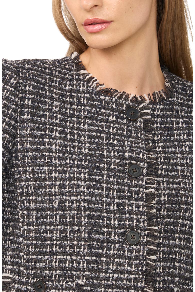 Frayed Edge Boxy Jacket, Alternate, color, CHICORY COFFEE