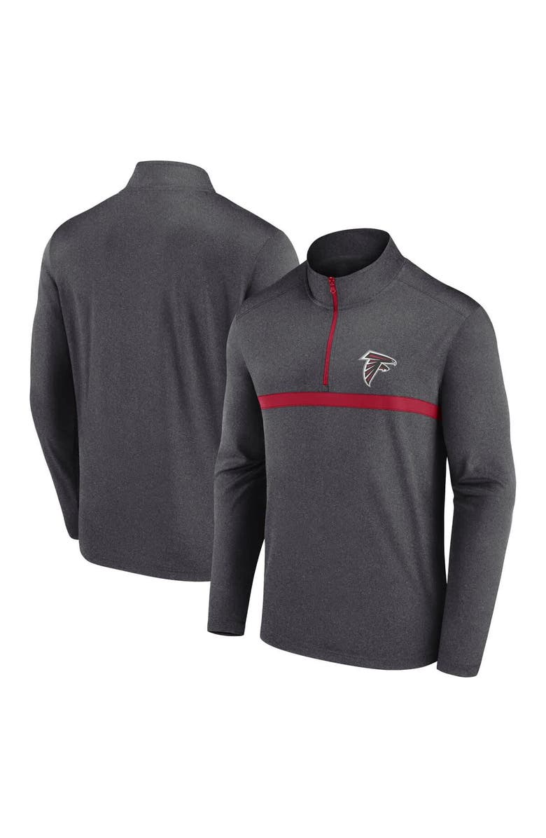 FANATICS Men's Fanatics  Charcoal Atlanta Falcons Head-to-Head Quarter-Zip Pullover, Alternate, color, Charcoal