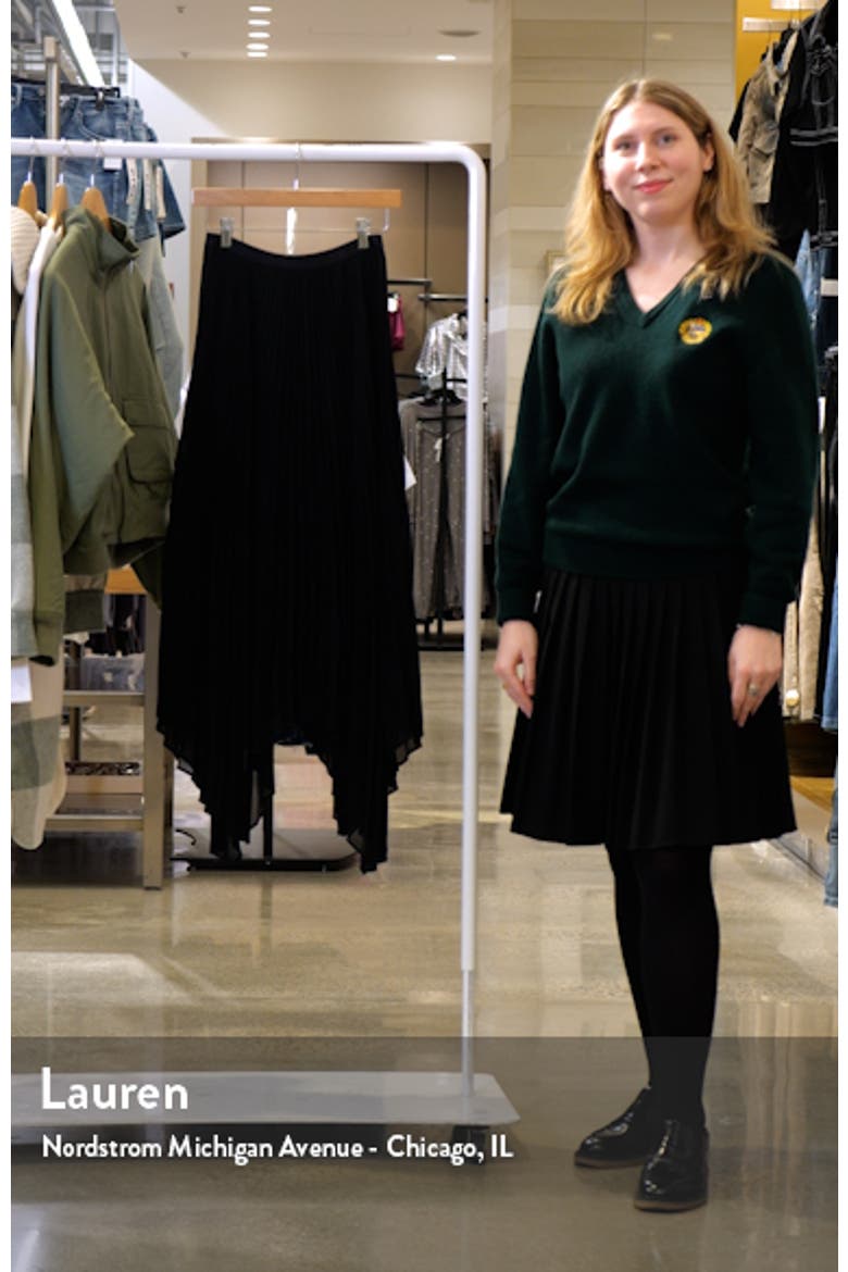 Pleated Handkerchief Hem Chiffon Skirt video