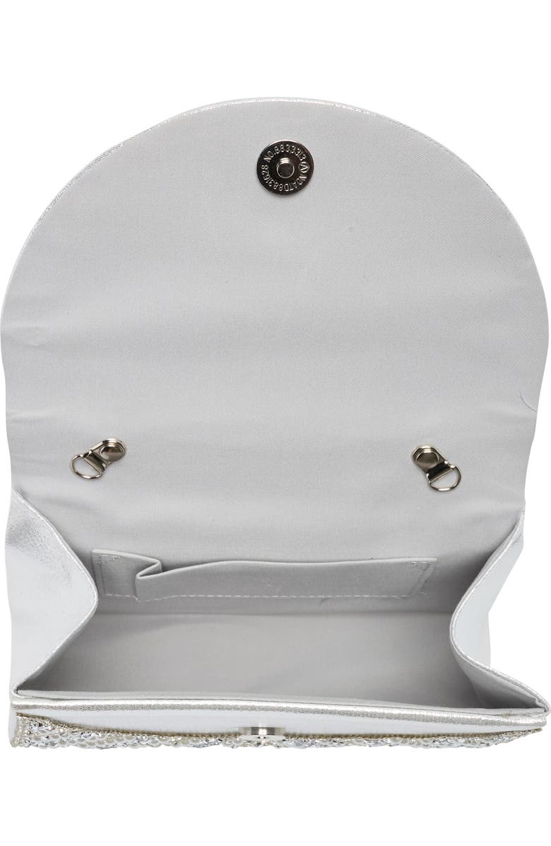 ALESSIA BIANCHI Jeweled Crystal Clutch, Alternate, color, Silver