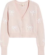 LoveShackFancy Kids' Jayne Bow Embellished Cardigan