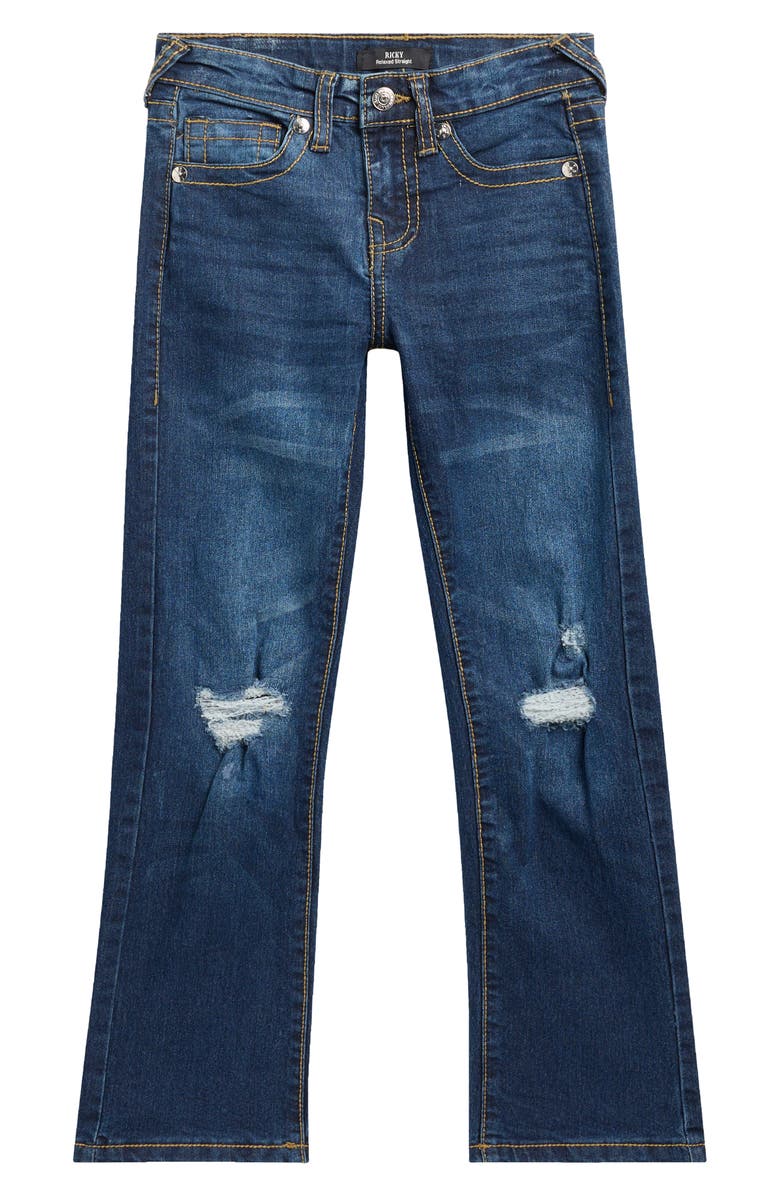 True Religion Kids' Ricky Flap Pocket Bootcut Jeans, Main, color, Denim