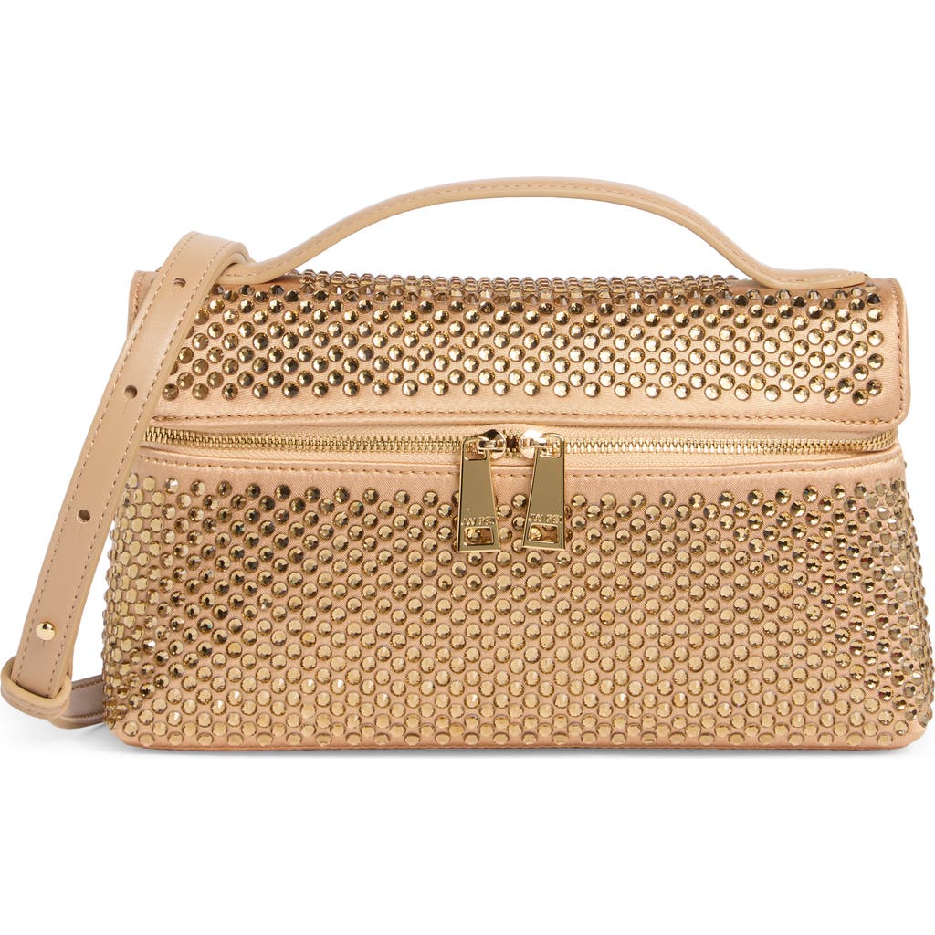 Jw Pei Thea Woven Top Carry Handle Crossbody Bag In Gold