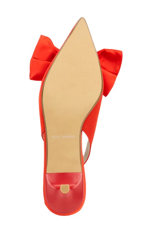 Yosi Samra Elise Slingback Pointed Toe Kitten Heel Pump In Animal Print