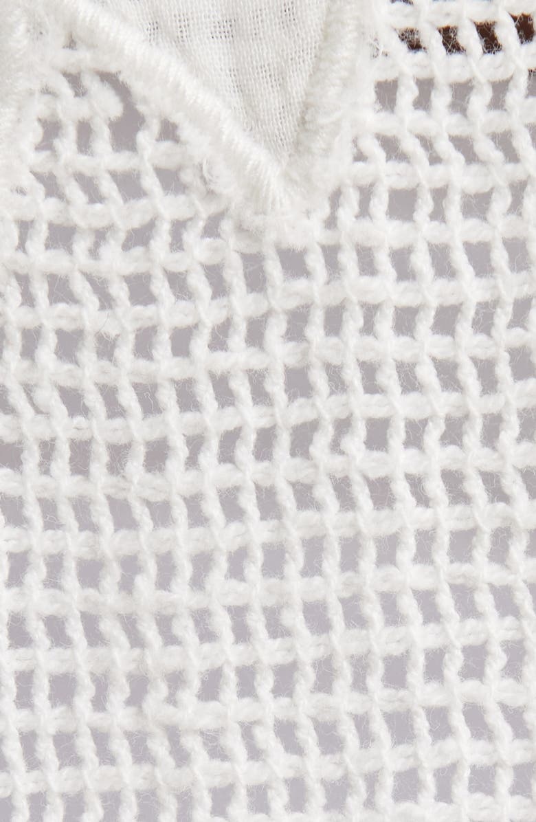 FARM Rio Floral Appliqué Sheer Cotton Blend Cover-Up Sundress, Alternate, color,