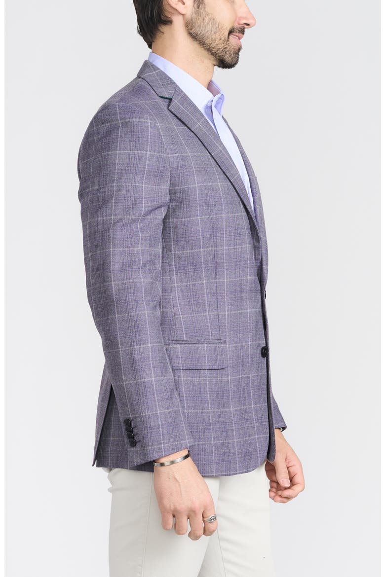 Lavender Plaid Wool Blend Sport Coat, Alternate, color, LAVENDER