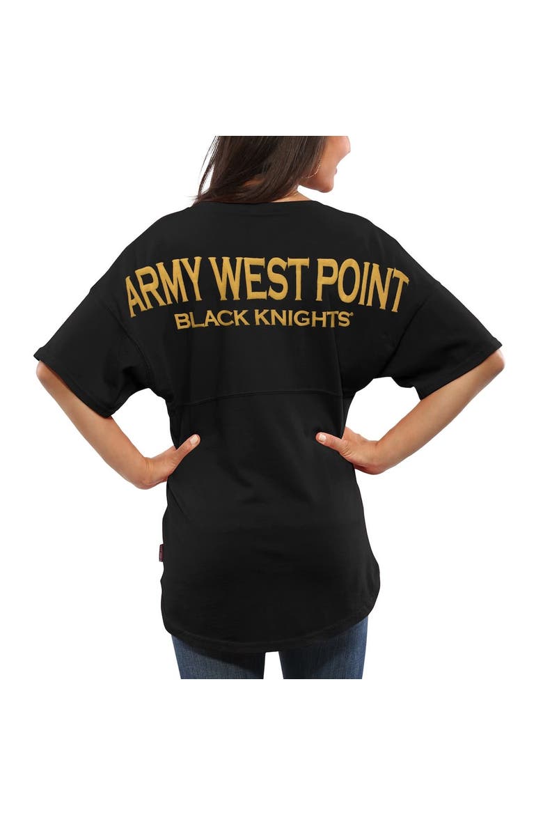 Women's Black Army Black Knights Spirit Jersey Oversized T-Shirt, Alternate, color, Black