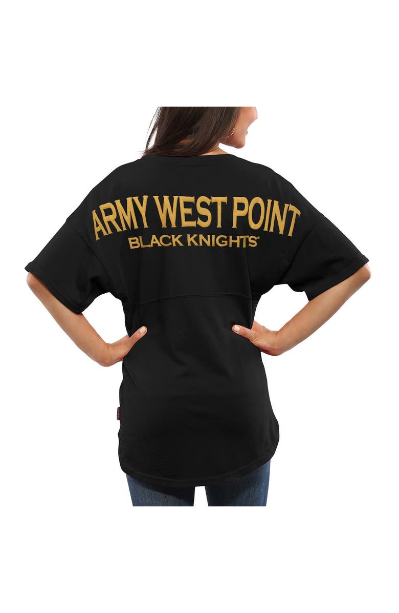 SPIRIT JERSEY Women's Black Army Black Knights Spirit Jersey Oversized T-Shirt, Alternate, color, 