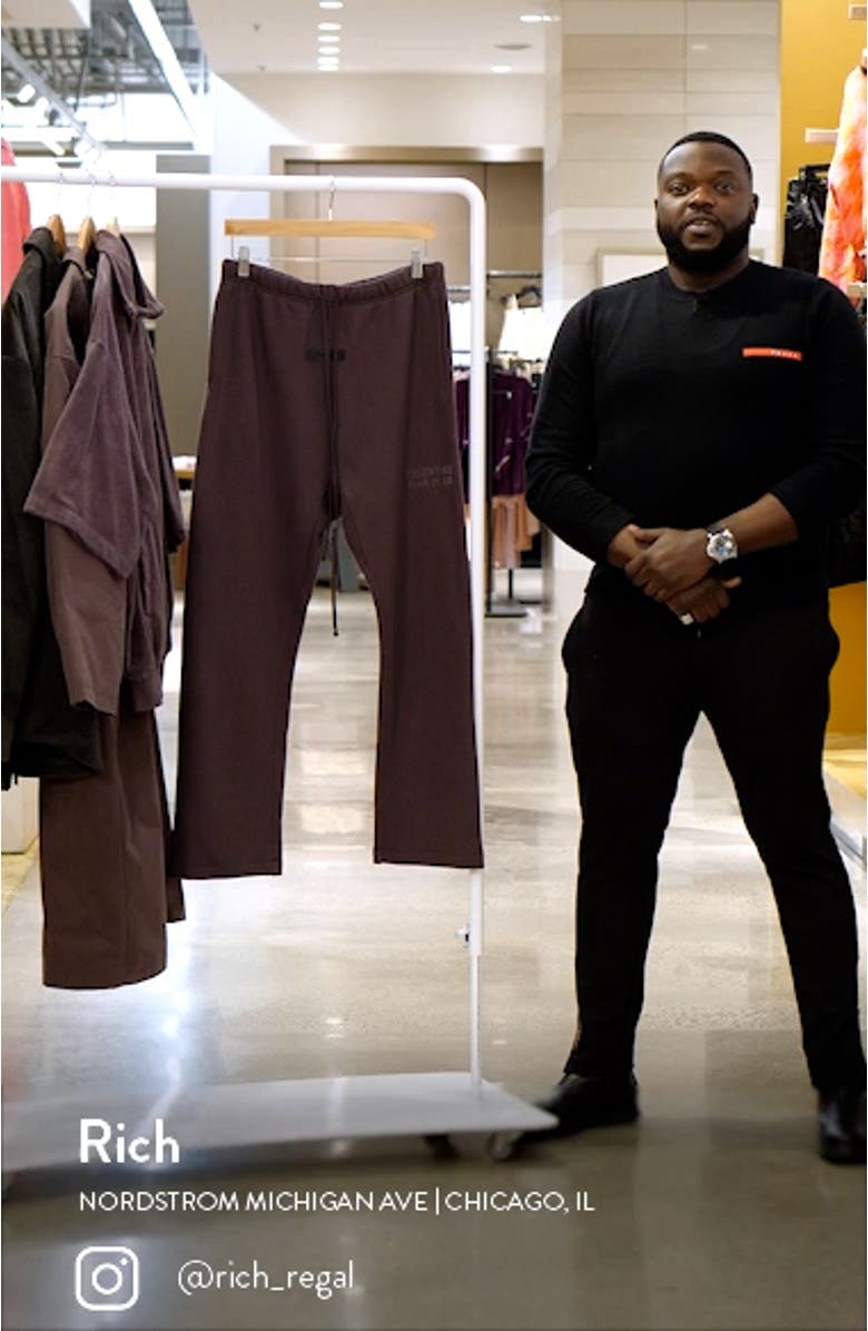 Relaxed Cotton Blend Drawstring Sweatpants, sales video thumbnail