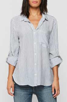 VELVET HEART Striped Hi-Lo Button Down Shirt