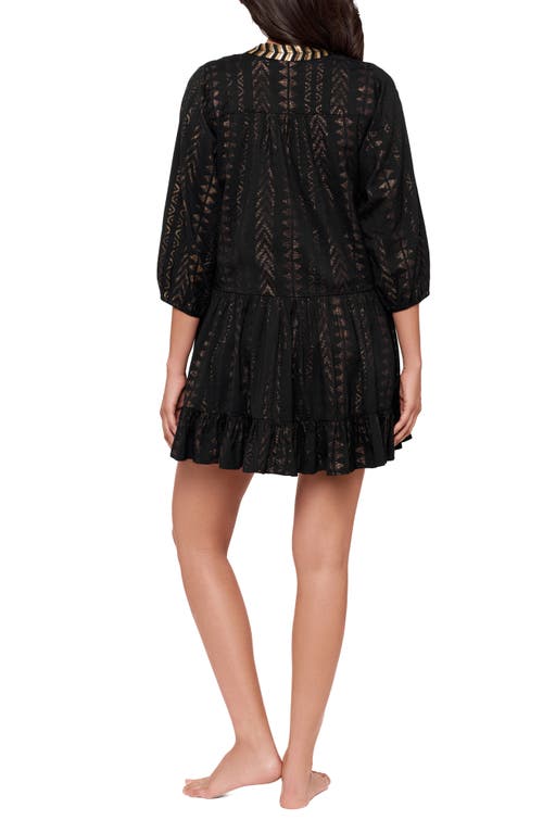 Miraclesuit ® Metallic Jacquard Cover-up Dress In Black