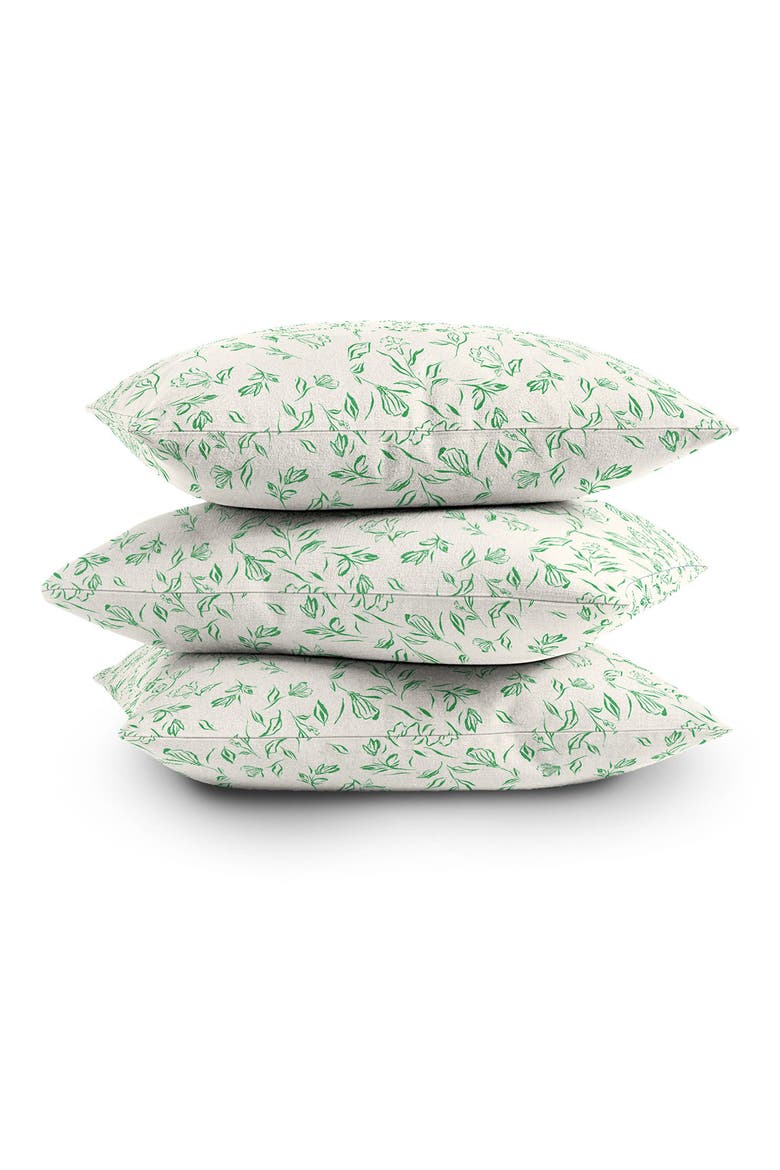Romantic Floral Throw Pillow, Alternate, color, WHITE