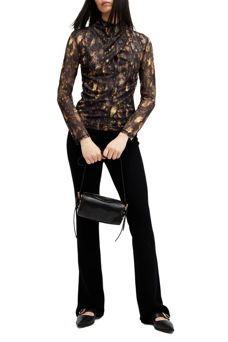 Tia Long Sleeve Mesh Top, Alternate, color, KATERI HAZEL BROWN