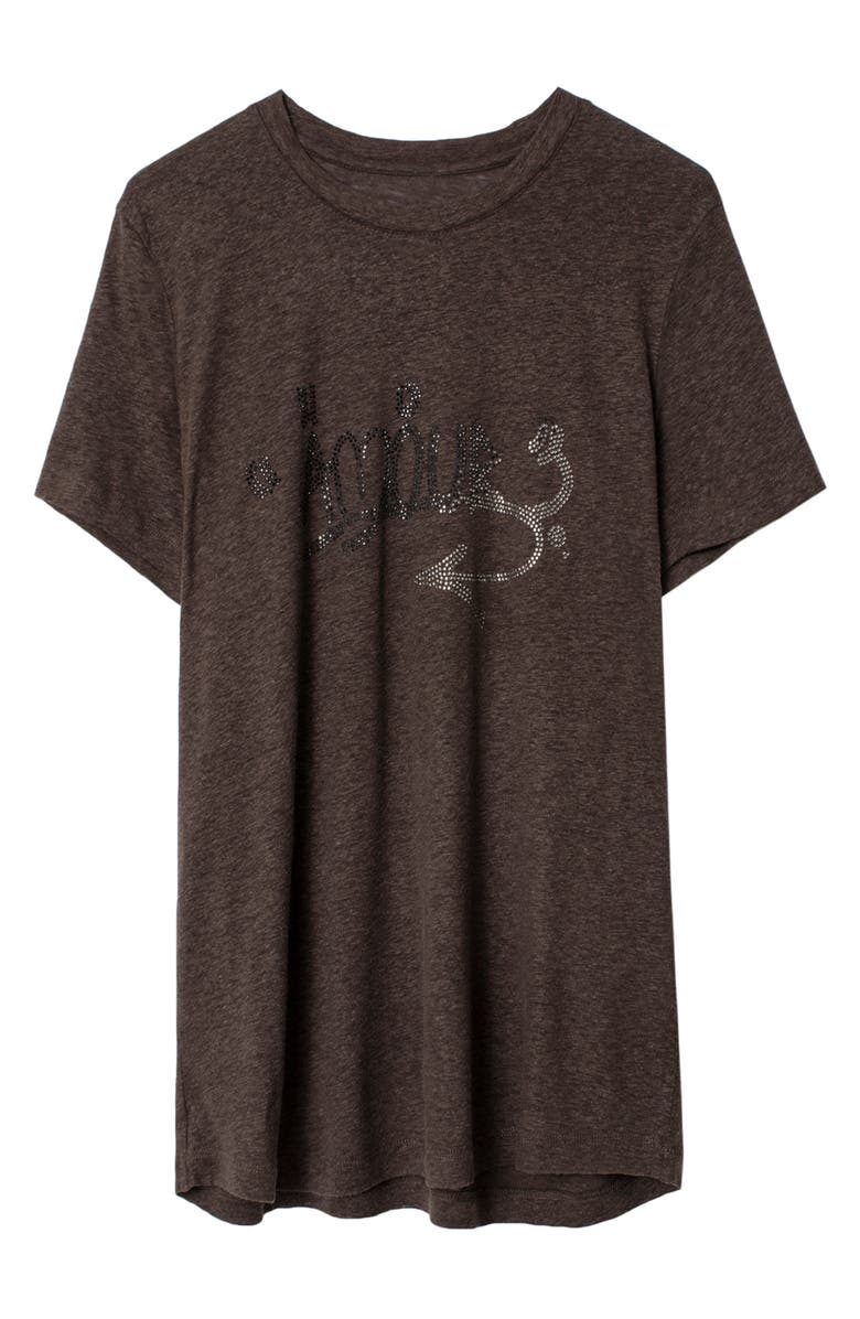 Zadig & Voltaire Azedi Strass Tee, Alternate, color, 