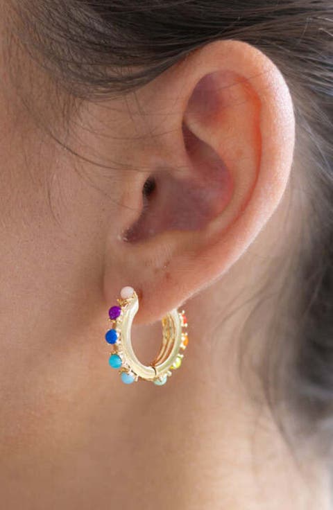 Happiness Huggie Hoops