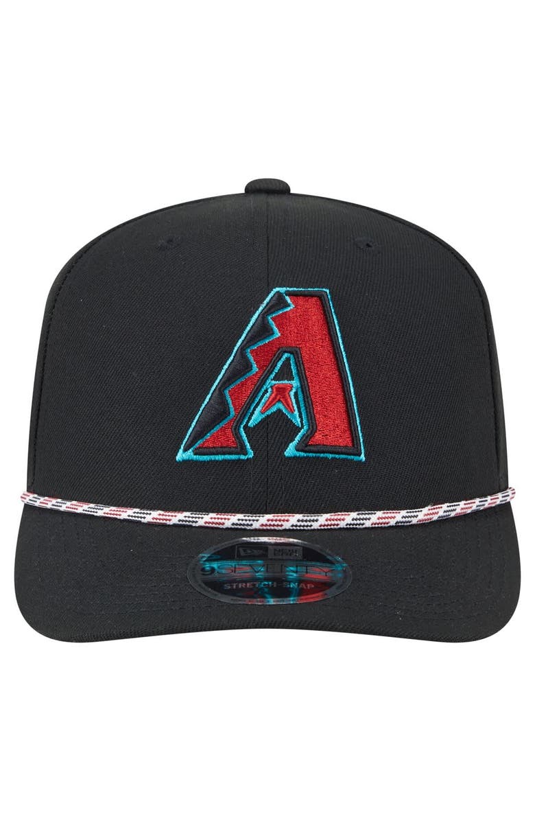 New Era Men's New Era Black Arizona Diamondbacks Multi-Rope 9SEVENTY Stretch-Snap Hat, Alternate, color, Black