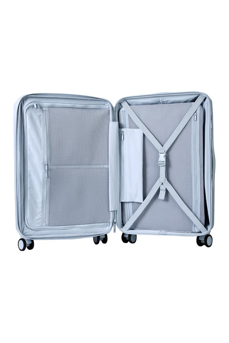 Nostos Matte Medium Spinner Suitcase, Alternate, color, AITHER BLUE