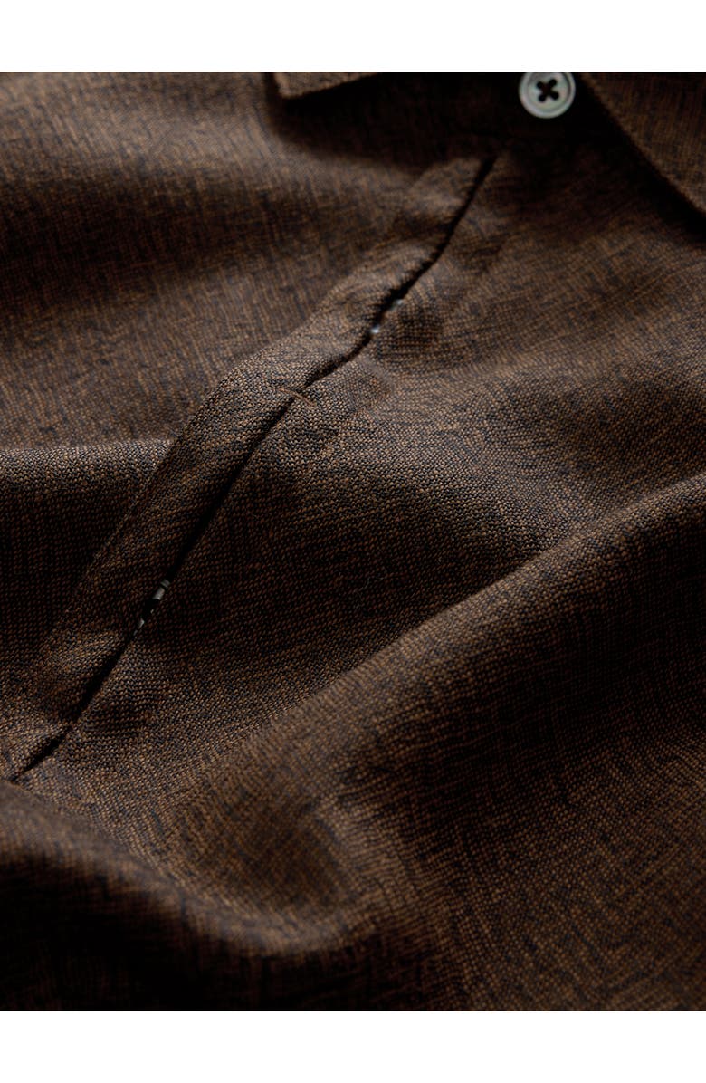 John Varvatos Pleated Placket Wool Button-Up Shirt, Alternate, color, 