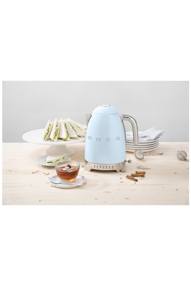 '50s Retro Style Variable Temperature Electric Kettle, Alternate, color, PASTEL BLUE