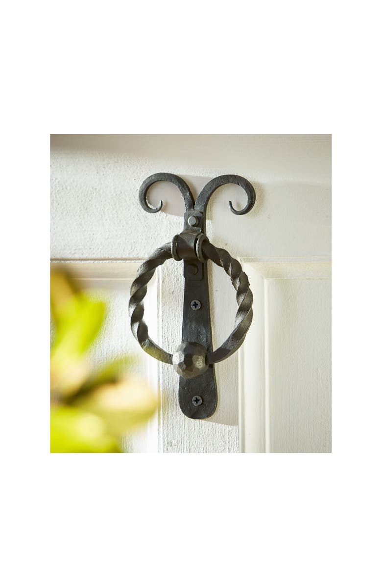 tag Mariposa Black Iron Forged Door Knocker Summer Wall Art, Alternate, color, 