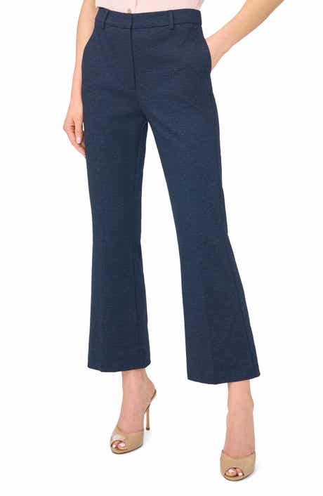 Tailored High Waist Crop Flare Leg Pants