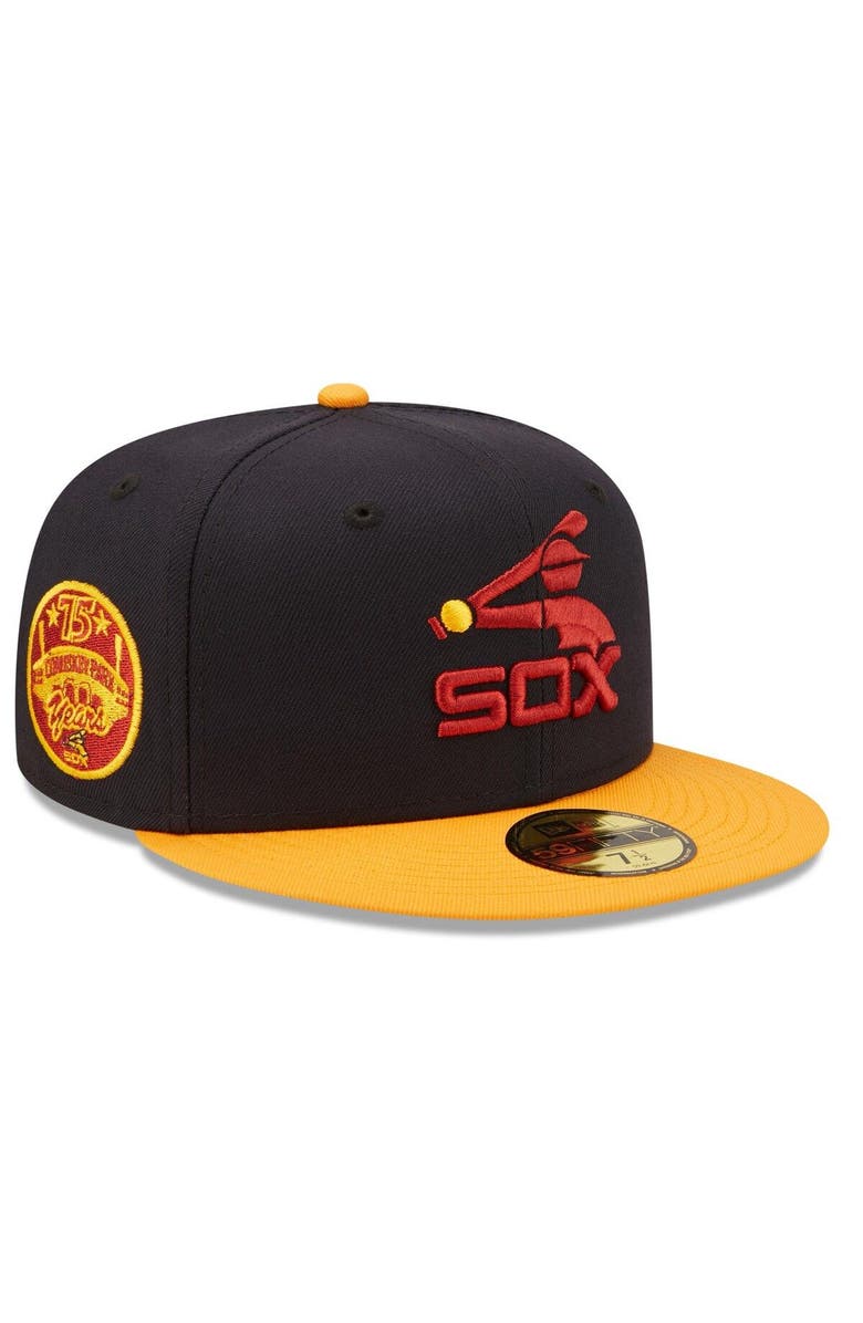 New Era Men's New Era Navy/Gold Chicago White Sox Primary Logo 59FIFTY Fitted Hat, Main, color, Navy