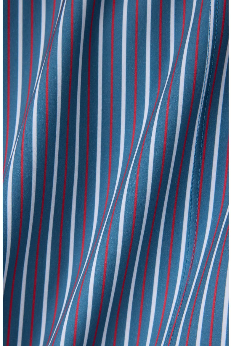 R & R Striped Swim Trunks, Alternate, color, ASH BLUE/WHITE/CABANA RED