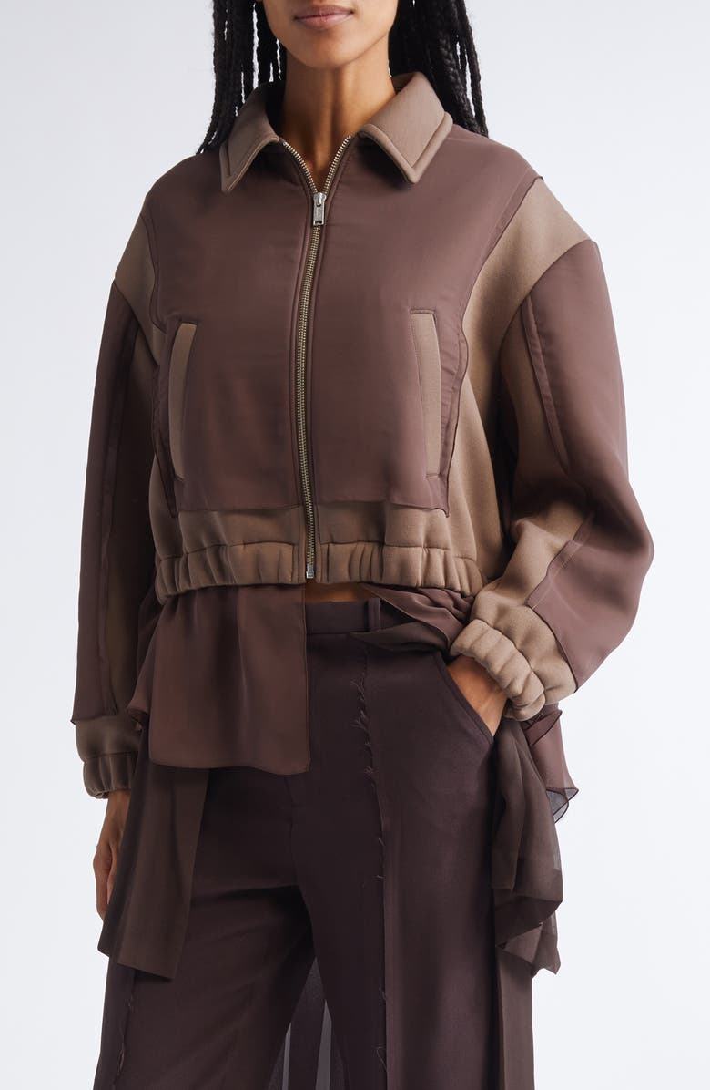 Undercover Colorblock Blouson Jacket, Main, color, Gray Brown