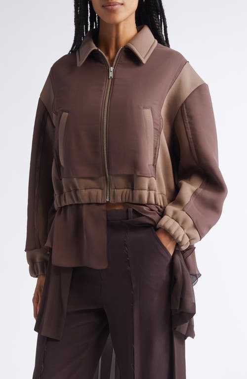 Undercover Colorblock Blouson Jacket in Gray Brown  product