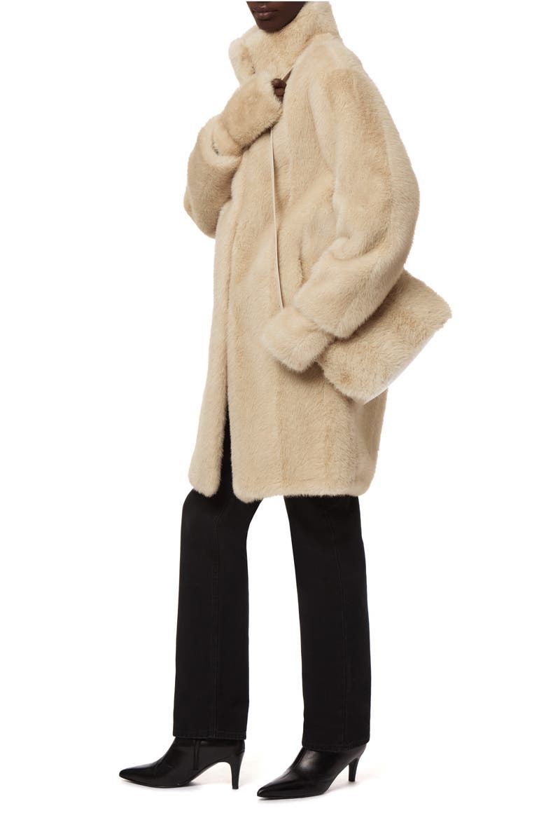 Blair Faux Fur Coat, Alternate, color, LATTE MULTI