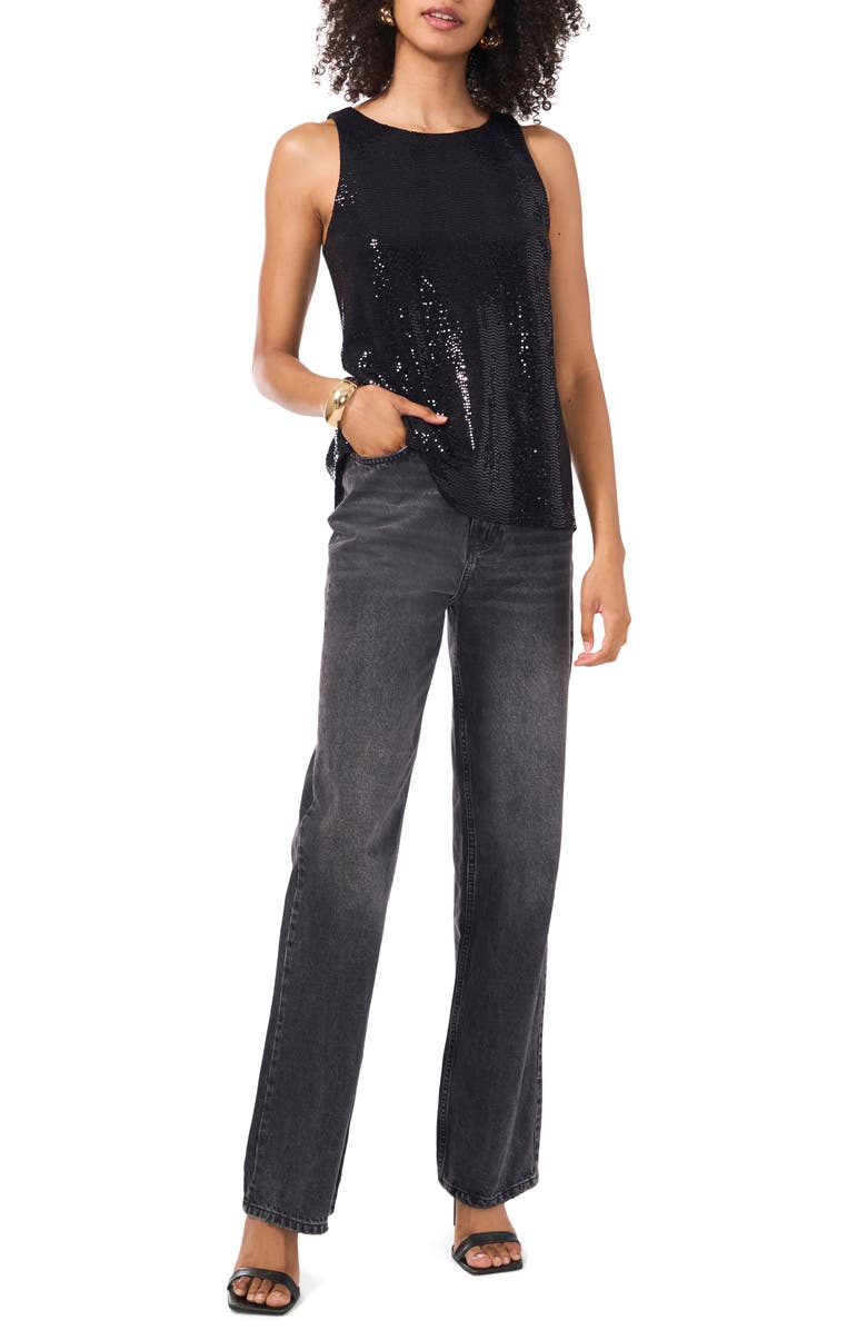 Vince Camuto Sequin Sleeveless Top, Alternate, color, 