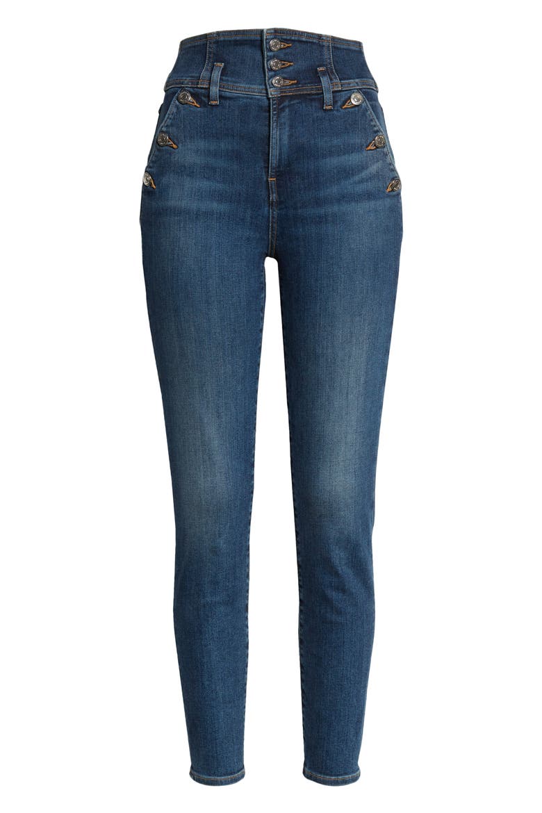 Jossie Sailor High Waist Skinny Jeans, Alternate, color, LAGUNA