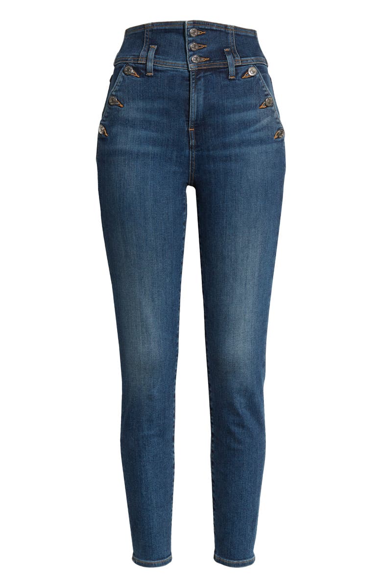 Veronica Beard Jossie Sailor High Waist Skinny Jeans, Alternate, color, 