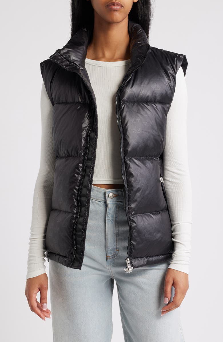 BOYS LIE Embossed Logo Water Resistant Puffer Vest, Main, color, 