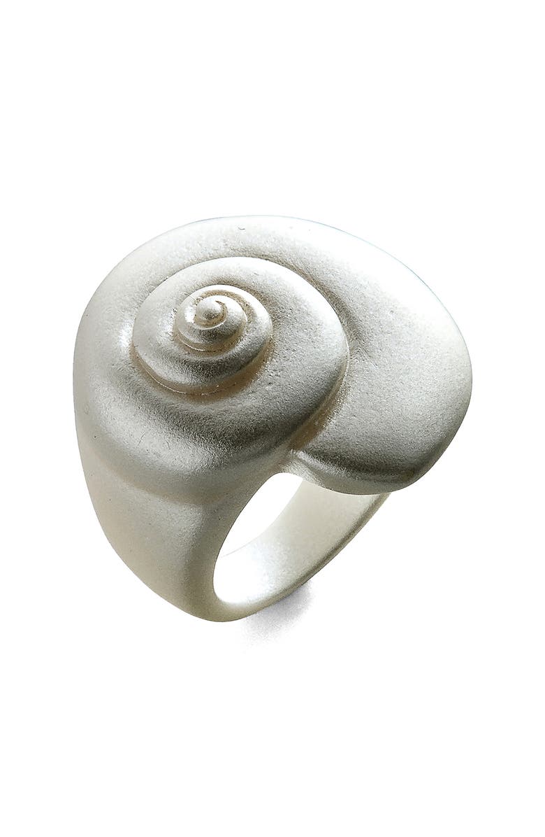 BaubleBar Marina Shell Statement Ring, Alternate, color, White