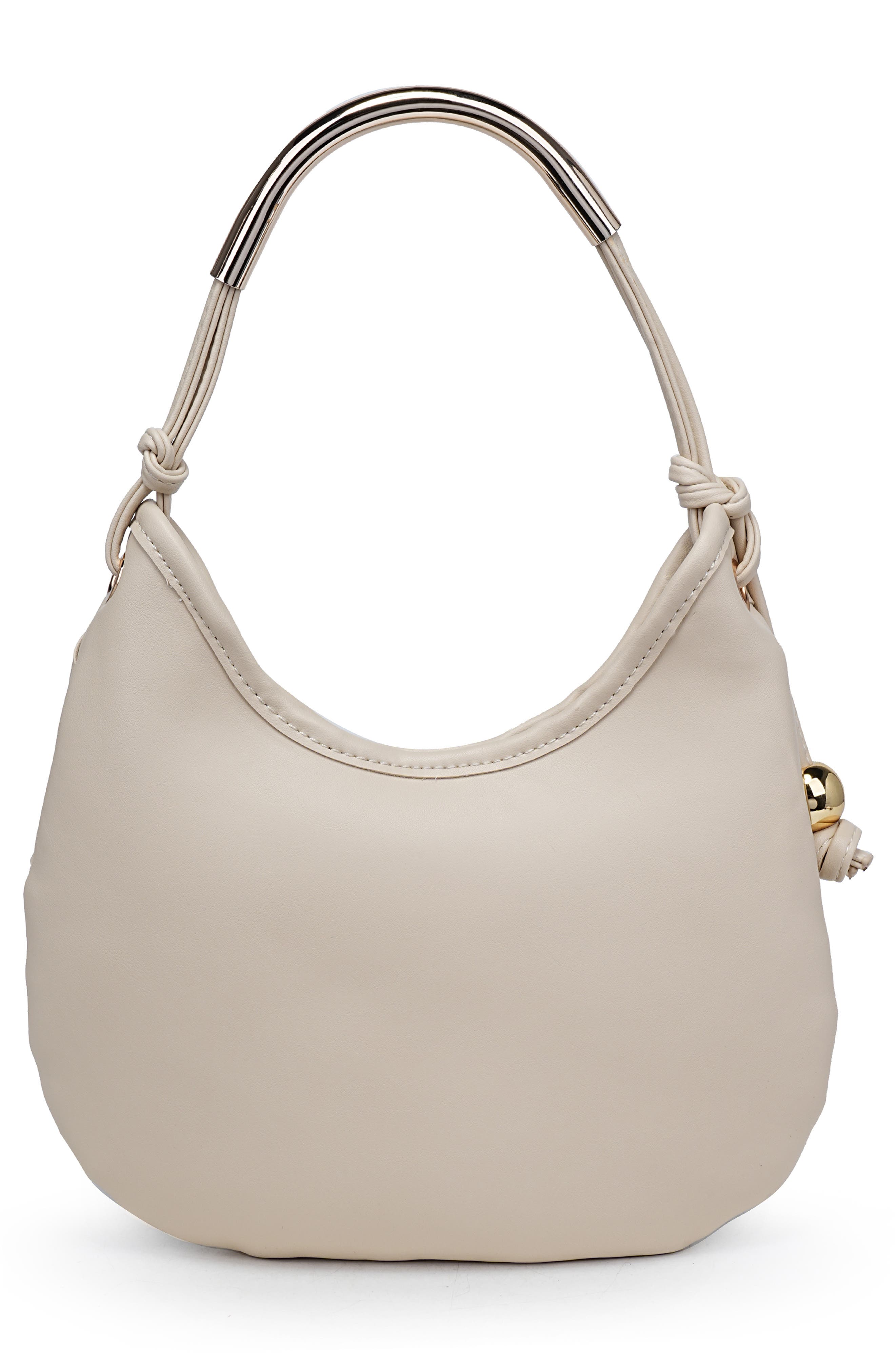 Woven Faux Leather Shoulder Bag, Alternate, color, OATMILK
