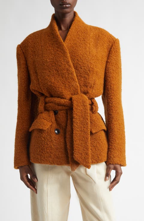 Syndra Oversize Wool & Alpaca Blend Bouclé Jacket
