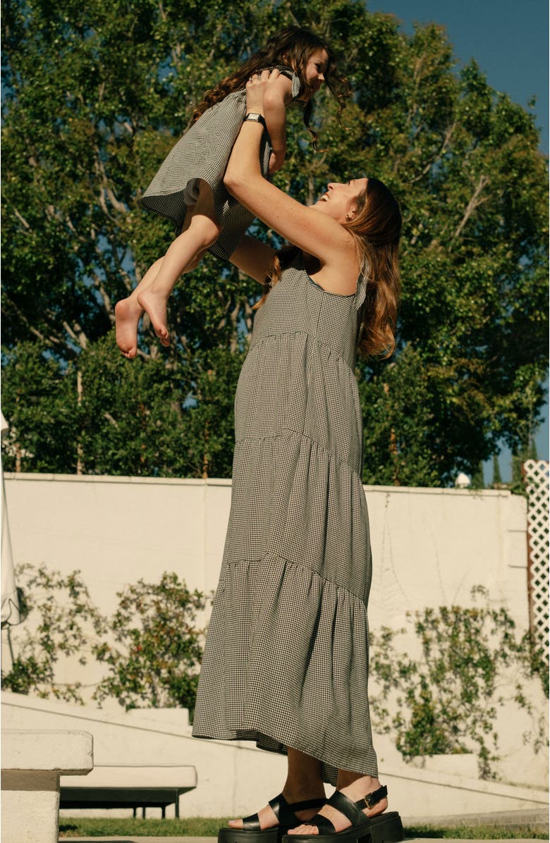 Whimsy + Row Catherine Dress, Alternate, color, Black Gingham