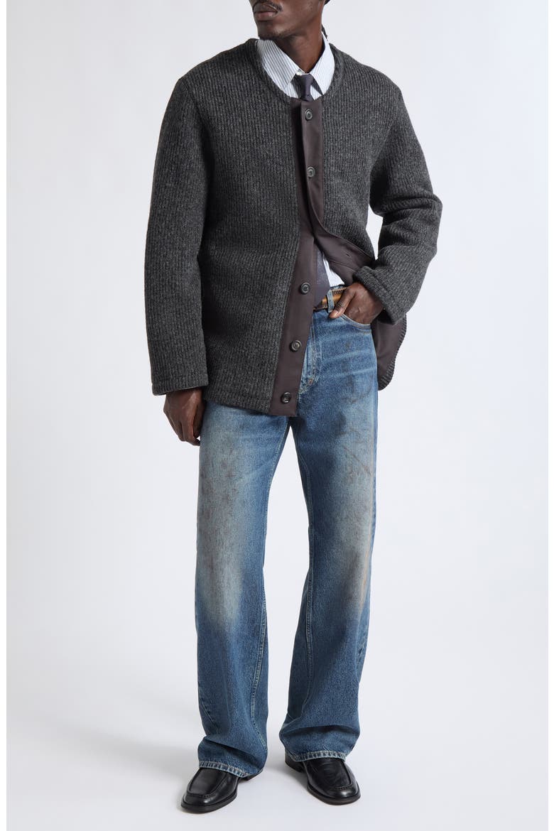 Liner Wool Blend Cardigan, Alternate, color, FROSTED CHARCOAL