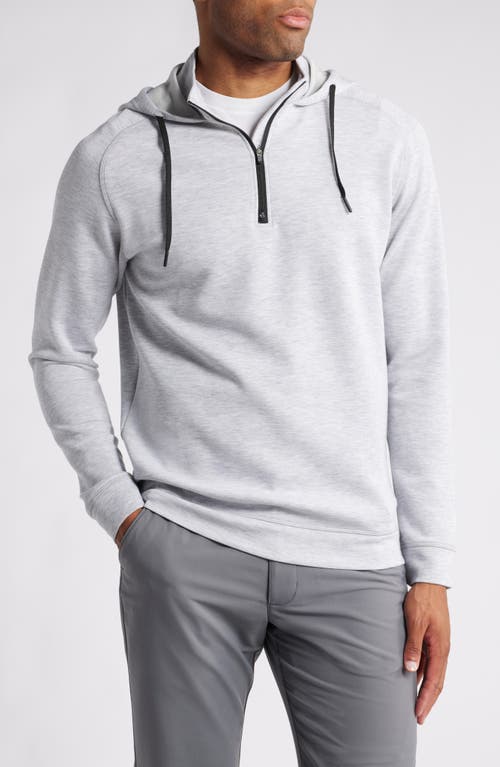 Swannies Quarter Zip Golf Hoodie in Gray Heather 