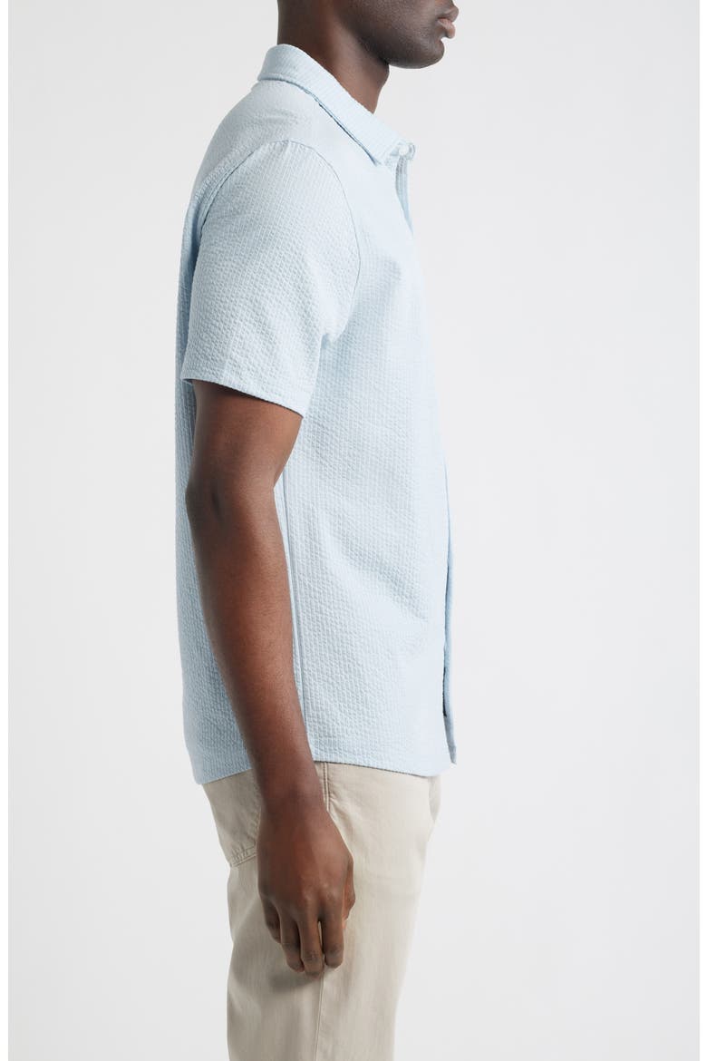 Manny Short Sleeve Knit Button-Up Shirt, Alternate, color, FRESH BLUE