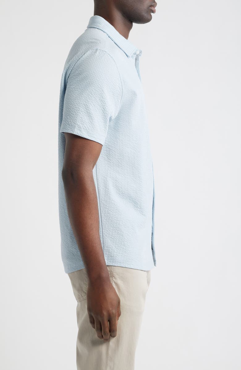 Robert Barakett Manny Short Sleeve Knit Button-Up Shirt, Alternate, color, 