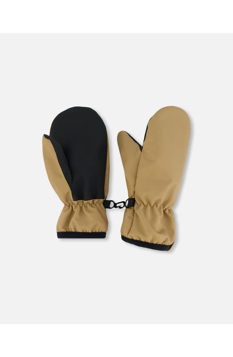Deux par Deux Little Kids Unisex Mid-Season Mittens Beige, Main, color, 