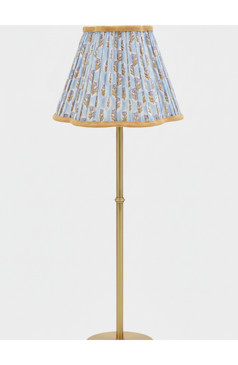 Inner Child 10" Pleated Scalloped Flower Lampshade, Alternate, color, Sky Blue Daisies